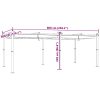 Paviljong med infällbart tak gräddvit 3x6 m aluminium vidaXL – miniatyr 11