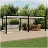 Paviljong med infällbart tak gräddvit 3x6 m aluminium vidaXL – miniatyr 3