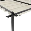 Paviljong med infällbart tak gräddvit 3x6 m aluminium vidaXL – miniatyr 9
