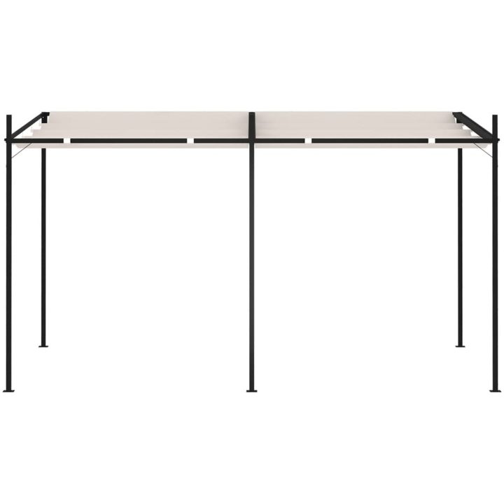 Paviljong med infällbart tak gräddvit vidaXL 400 x 300 x 233 cm – bild 2