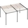 Paviljong med infällbart tak gräddvit vidaXL 400 x 300 x 233 cm – miniatyr 4
