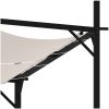 Paviljong med infällbart tak gräddvit vidaXL 400 x 300 x 233 cm – miniatyr 6