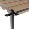 Paviljong med infällbart tak taupe 3x6 m aluminium vidaXL – miniatyr 9