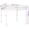 Paviljong med infällbart tak taupe stål vidaXL 3 x 3 m – miniatyr 9