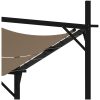 Paviljong med infällbart tak taupe vidaXL 400 x 300 x 233 cm – miniatyr 6