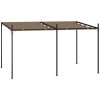 Paviljong med infällbart tak taupe vidaXL 400 x 300 x 233 cm – miniatyr 1