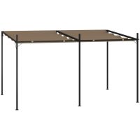 Paviljong med infällbart tak taupe vidaXL