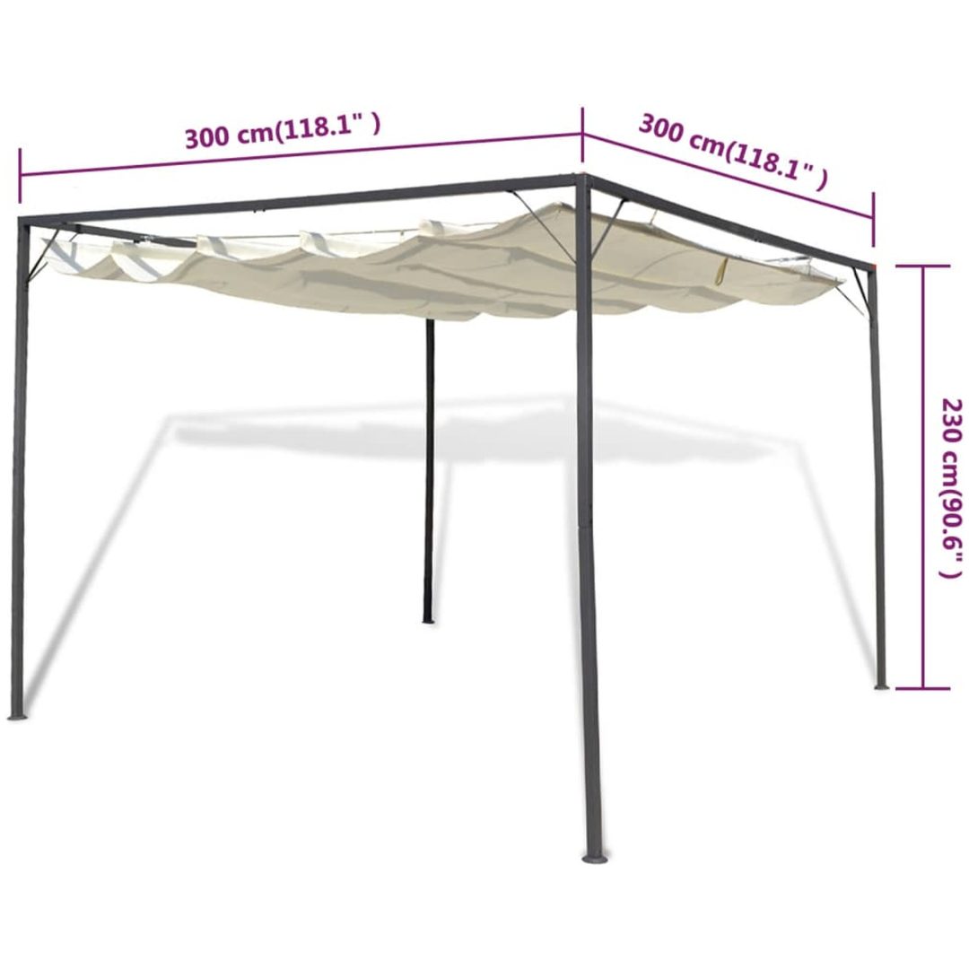 Paviljong med justerbart soltak vidaXL – bild 7
