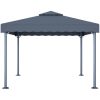 Paviljong med ljusslinga LED 300x300 cm antracit aluminium vidaXL – miniatyr 4