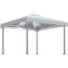 Paviljong med ljusslinga LED 300x300 cm gräddvit aluminium vidaXL – miniatyr 2