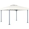 Paviljong med ljusslinga LED 300x300 cm gräddvit aluminium vidaXL – miniatyr 3