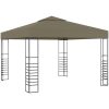 Paviljong med ljusslinga LED 3x3 m taupe vidaXL – miniatyr 3
