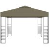 Paviljong med ljusslinga LED 3x3 m taupe vidaXL – miniatyr 4