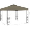 Paviljong med ljusslinga LED 3x3 m taupe vidaXL – miniatyr 9