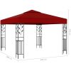 Paviljong med ljusslinga LED 3x3 m vinröd vidaXL – miniatyr 9