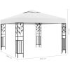 Paviljong med ljusslinga LED 3x3 m vit vidaXL – miniatyr 9