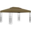 Paviljong med ljusslinga LED 3x4 m taupe vidaXL – miniatyr 3