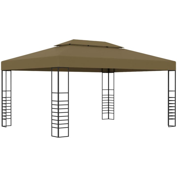 Paviljong med ljusslinga LED 3x4 m taupe vidaXL – bild 3