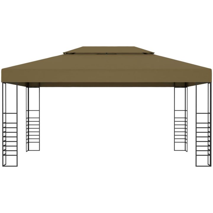 Paviljong med ljusslinga LED 3x4 m taupe vidaXL – bild 4