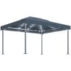 Paviljong med ljusslinga LED 400x300 cm antracit aluminium vidaXL – miniatyr 2