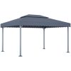 Paviljong med ljusslinga LED 400x300 cm antracit aluminium vidaXL – miniatyr 3