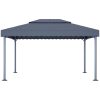 Paviljong med ljusslinga LED 400x300 cm antracit aluminium vidaXL – miniatyr 5