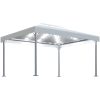 Paviljong med ljusslinga LED 400x300 cm gräddvit aluminium vidaXL – miniatyr 2