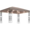 Paviljong med ljusslinga LED 4x3 m taupe vidaXL 3 x 4 m – miniatyr 2