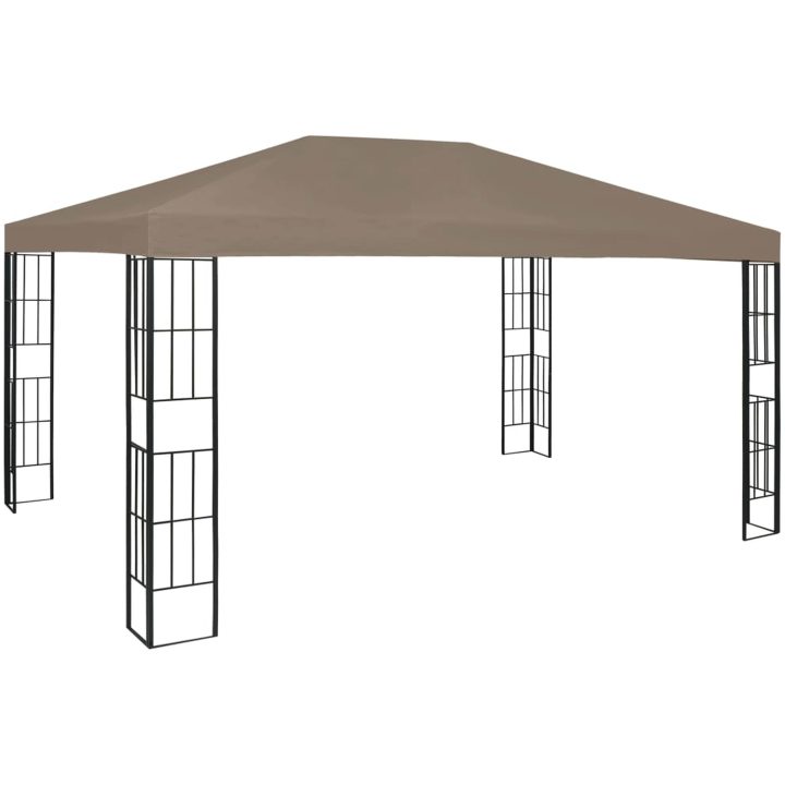Paviljong med ljusslinga LED 4x3 m taupe vidaXL 3 x 4 m – bild 3
