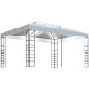 Paviljong med ljusslinga LED 4x3x2,7 m vit vidaXL – miniatyr 2