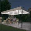 Paviljong med ljusslinga LED 4x3x2,7 m vit vidaXL – miniatyr 1