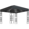 Paviljong med ljusslinga LED antracit vidaXL 3 x 3 m – miniatyr 2