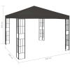 Paviljong med ljusslinga LED antracit vidaXL 3 x 3 m – miniatyr 11