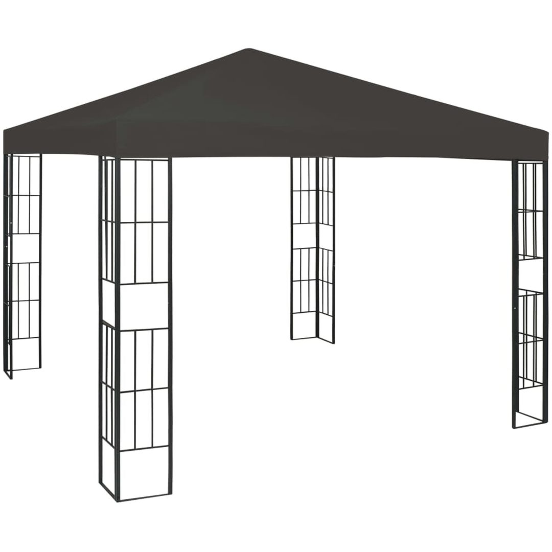 Paviljong med ljusslinga LED antracit vidaXL 3 x 3 m – bild 3