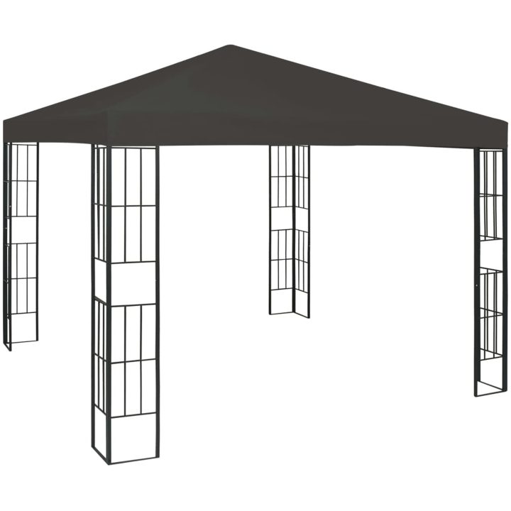 Paviljong med ljusslinga LED antracit vidaXL 3 x 3 m – bild 3