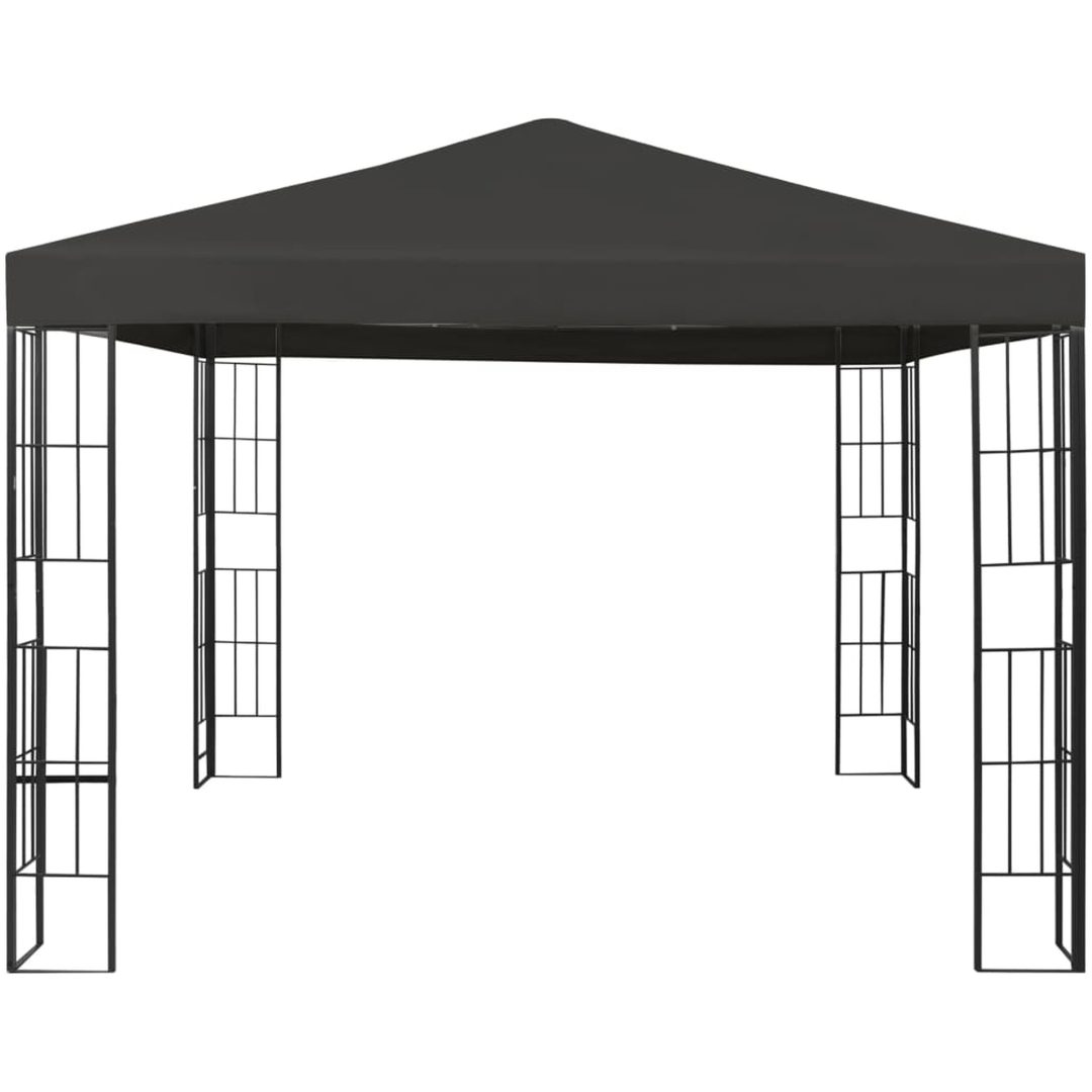 Paviljong med ljusslinga LED antracit vidaXL 3 x 3 m – bild 4