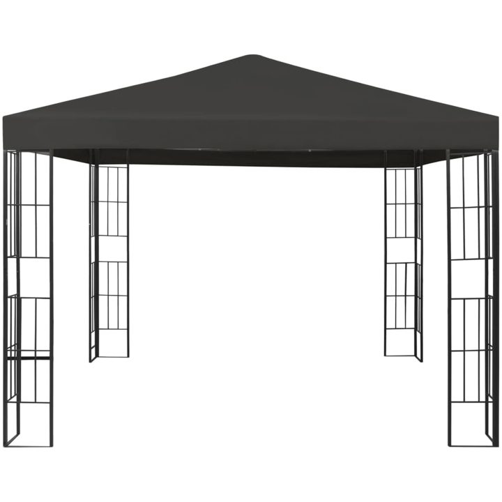 Paviljong med ljusslinga LED antracit vidaXL 3 x 3 m – bild 4