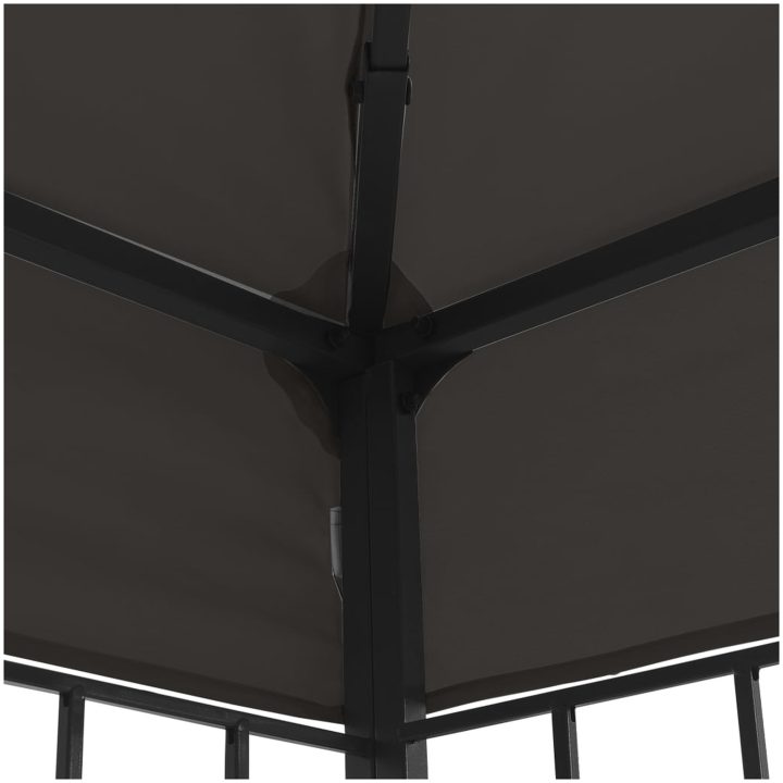 Paviljong med ljusslinga LED antracit vidaXL 3 x 3 m – bild 6