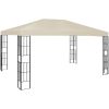 Paviljong med ljusslinga LED gräddvit vidaXL 3 x 4 m – miniatyr 3