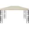 Paviljong med ljusslinga LED gräddvit vidaXL 3 x 4 m – miniatyr 5