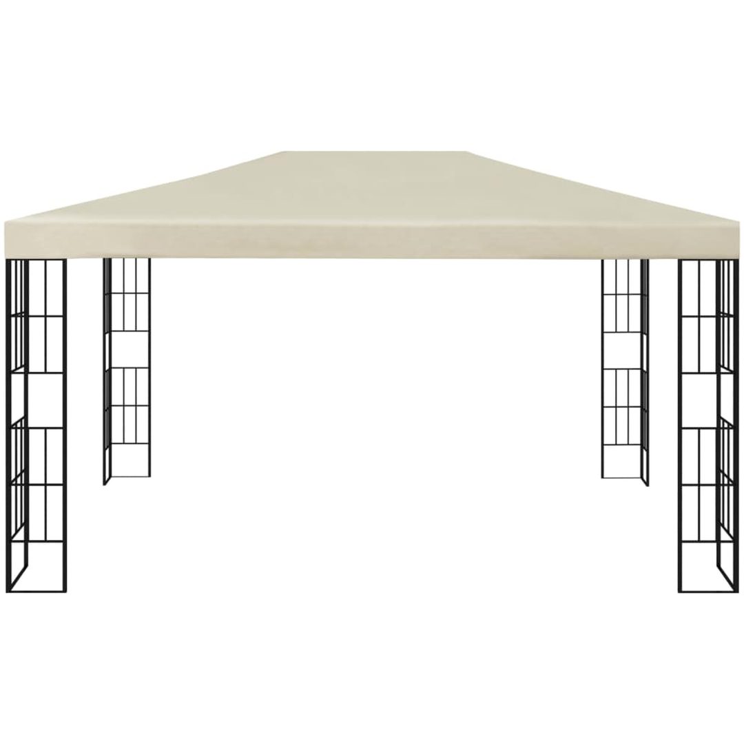 Paviljong med ljusslinga LED gräddvit vidaXL 3 x 4 m – bild 5