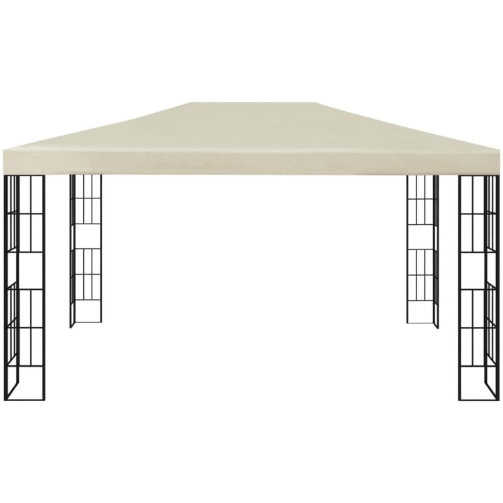 Paviljong med ljusslinga LED gräddvit vidaXL 3 x 4 m – bild 5