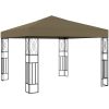 Paviljong med ljusslinga LED taupe tyg vidaXL 3 x 3 m – miniatyr 3