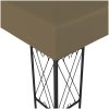 Paviljong med ljusslinga LED taupe tyg vidaXL 3 x 3 m – miniatyr 5