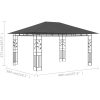 Paviljong med myggnät antracit 180 g/m² vidaXL 4 x 3 x 2.73 m – miniatyr 6