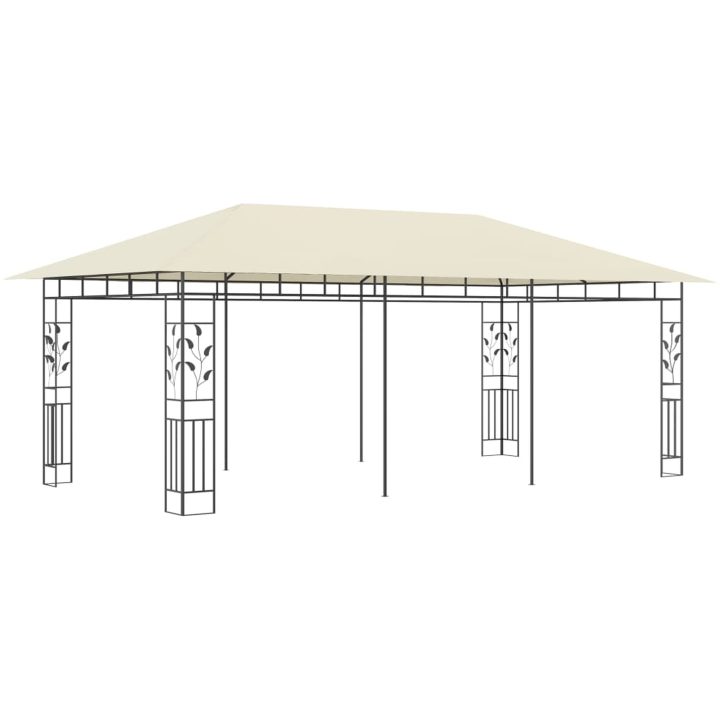 Paviljong med myggnät gräddvit vidaXL 6 x 3 x 2,73 m – bild 2