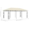 Paviljong med myggnät gräddvit vidaXL 6 x 3 x 2,73 m – miniatyr 6