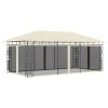 Paviljong med myggnät gräddvit vidaXL 6 x 3 x 2,73 m – miniatyr 1