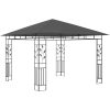 Paviljong med myggnät och ljusslinga LED antracit vidaXL 3 x 3 x 2.73 m – miniatyr 5