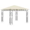 Paviljong med myggnät och ljusslinga LED gräddvit vidaXL 3 x 3 x 2.73 m – miniatyr 5
